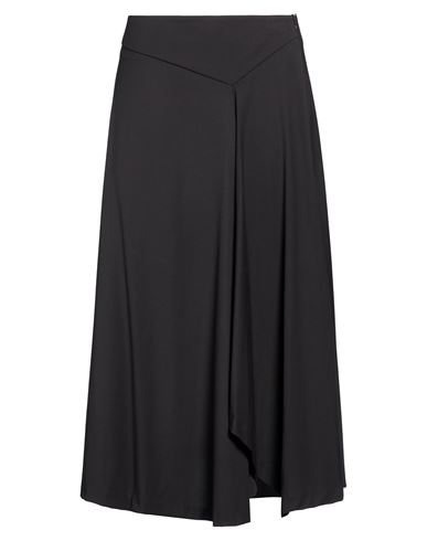 Woman Midi skirt Black Size 10 Polyester, Viscose, Wool, Elastane