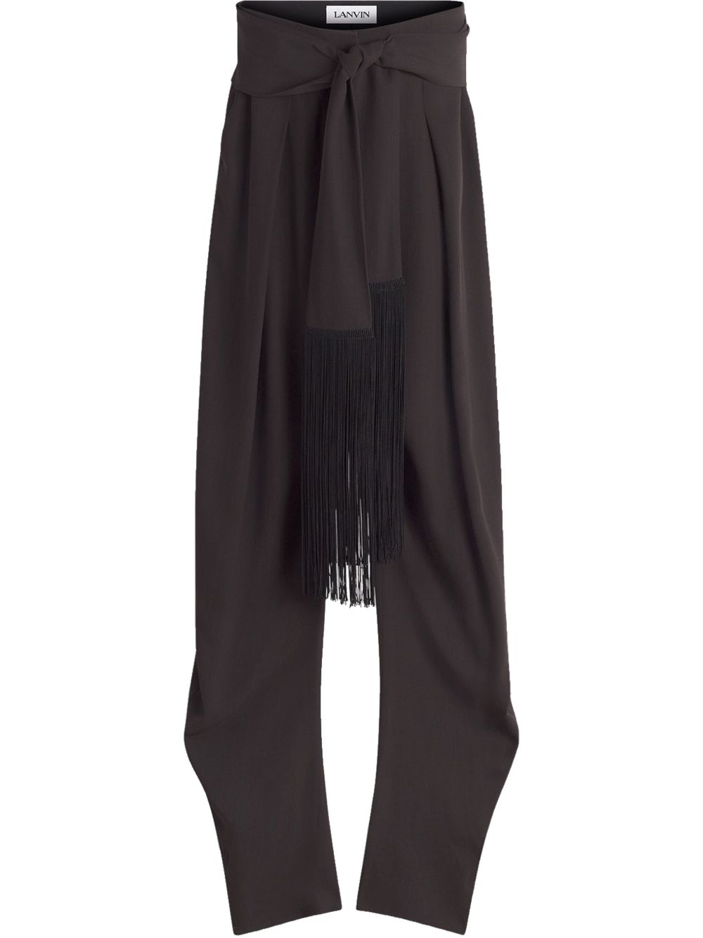 Lanvin layered tapered trousers - Brown