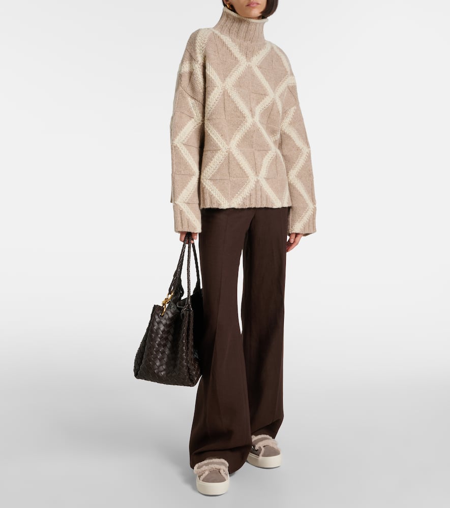 Inuikii Shearling-trimmed suede sneakers