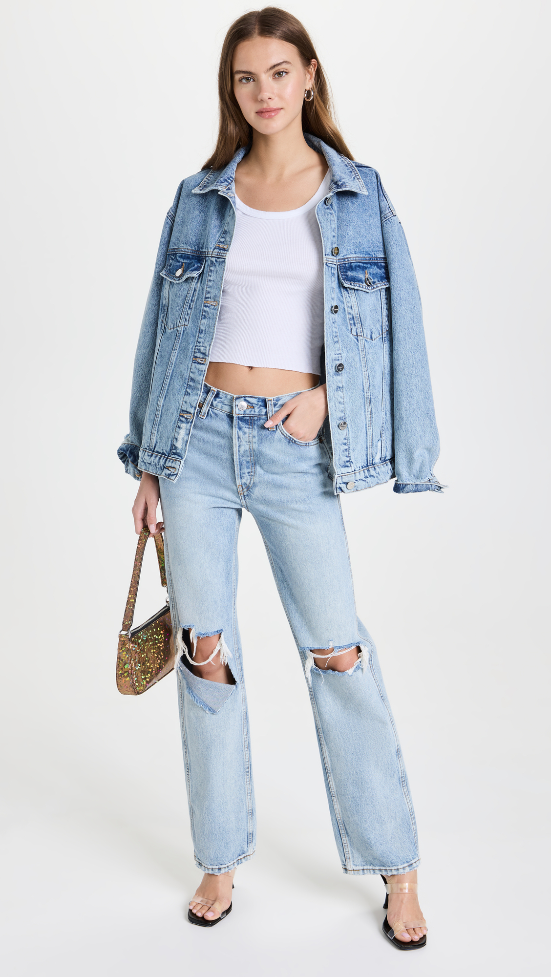 Cropped ribbed tank