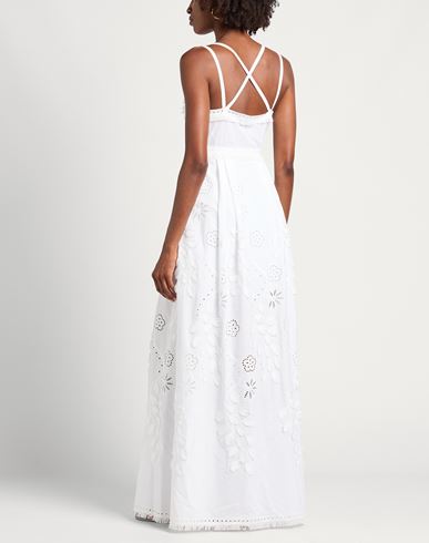 Woman Maxi dress White Size 4 Polyester, Cotton