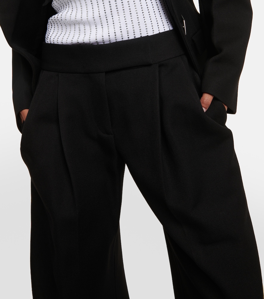 Wide-leg satin pants