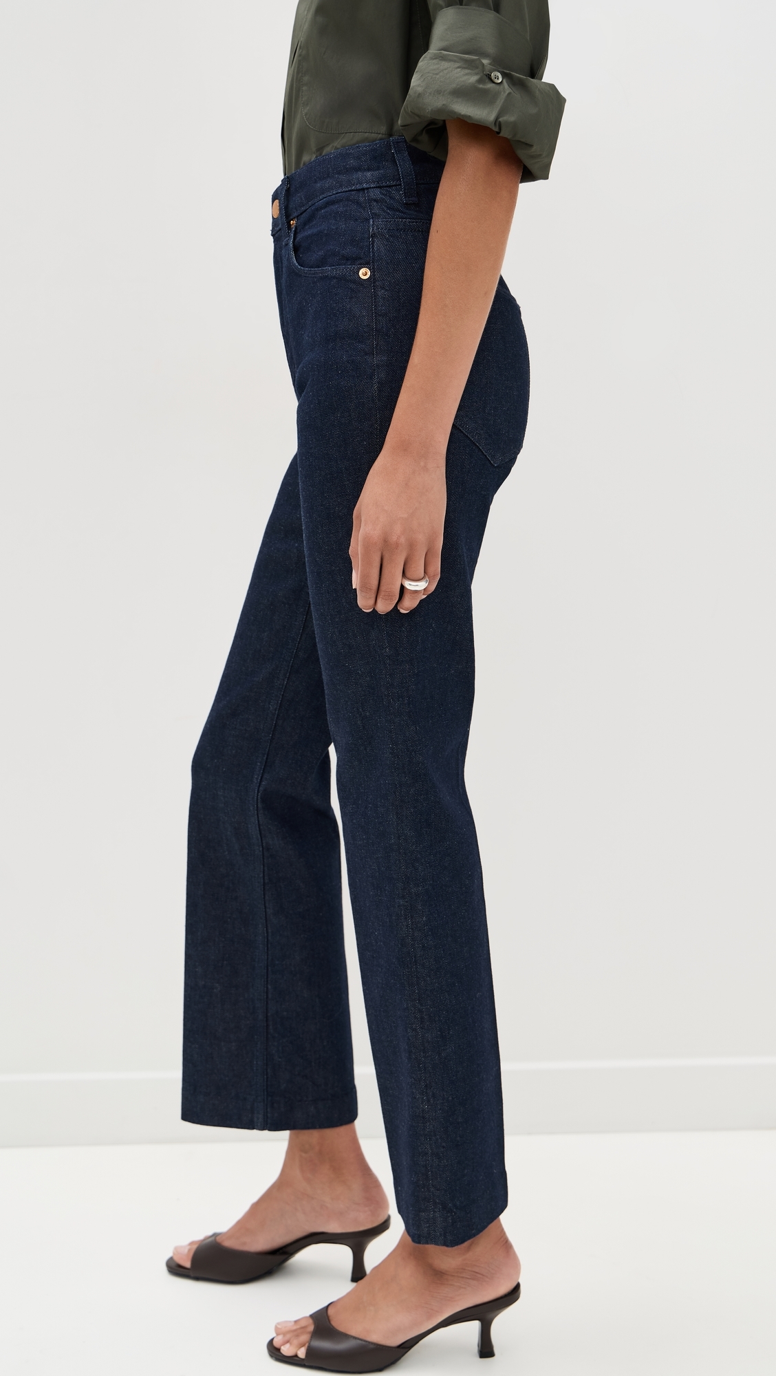 The Blind Crease Crop Jeans Dark Raw