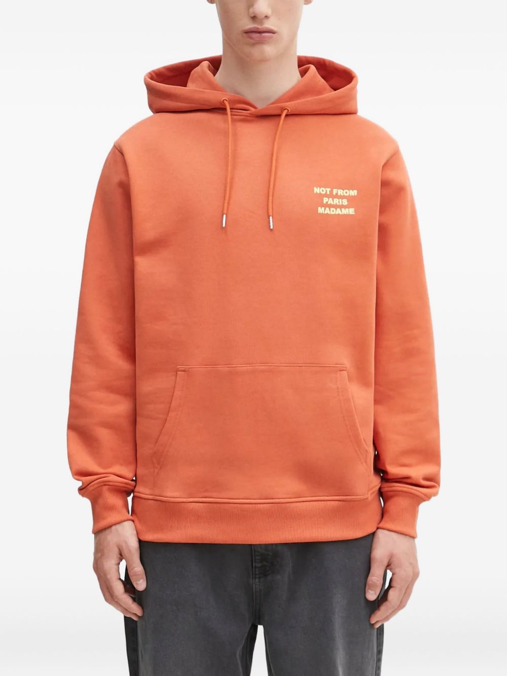 Slogan-print hoodie - Orange