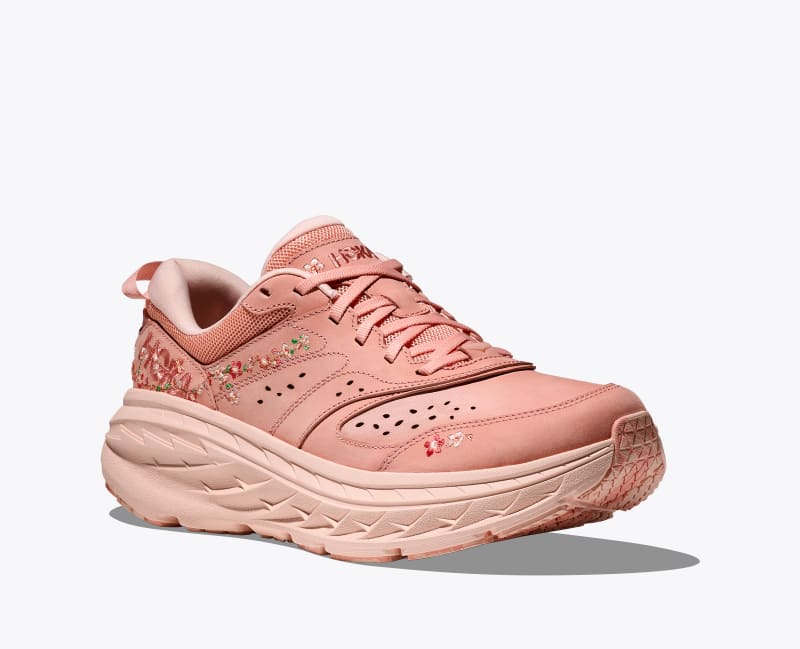 HOKA Vibrant Bloom Bondi L Shoes in Dry Clay/Dawn Light