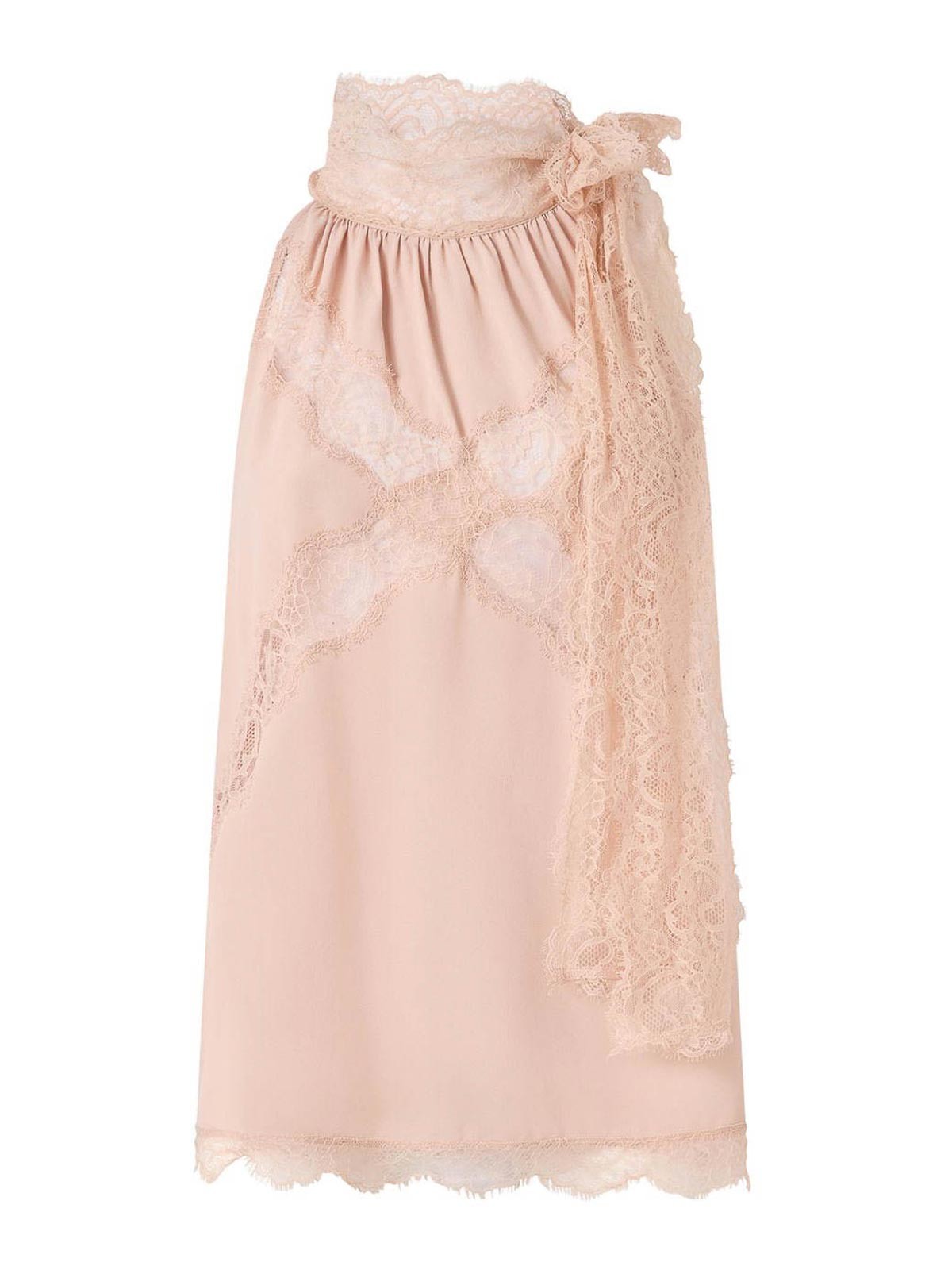 Halterneck top with lace - 36