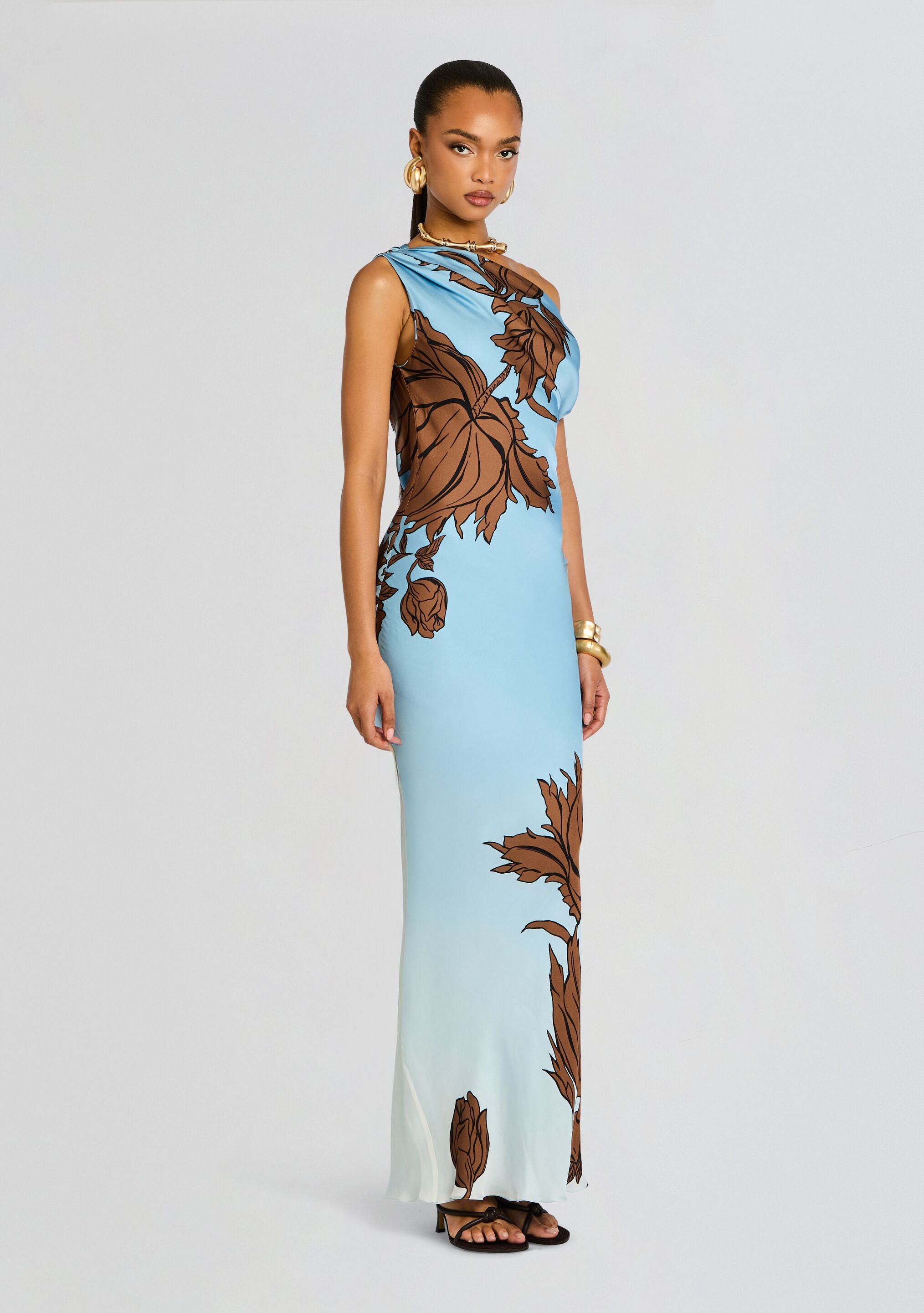 One Shoulder Maxi Dress