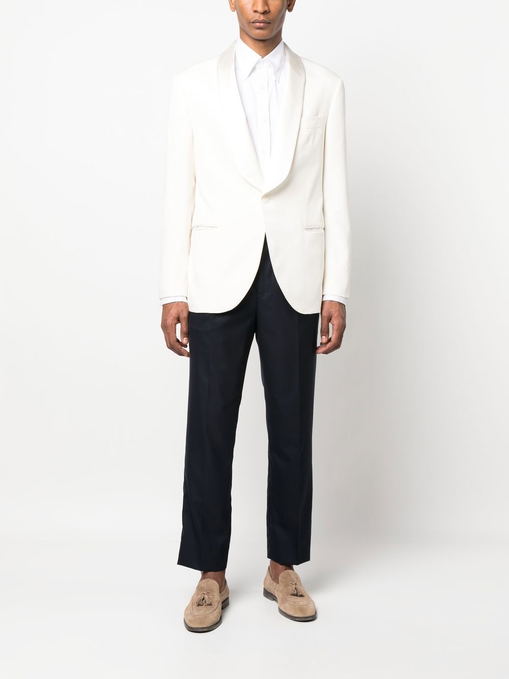 Tailored straight-leg trousers - Blue