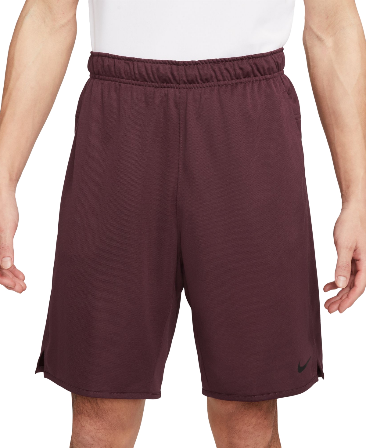 "Totality Men's Dri-fit Drawstring Versatile 7"" Shorts - Night Maroon"