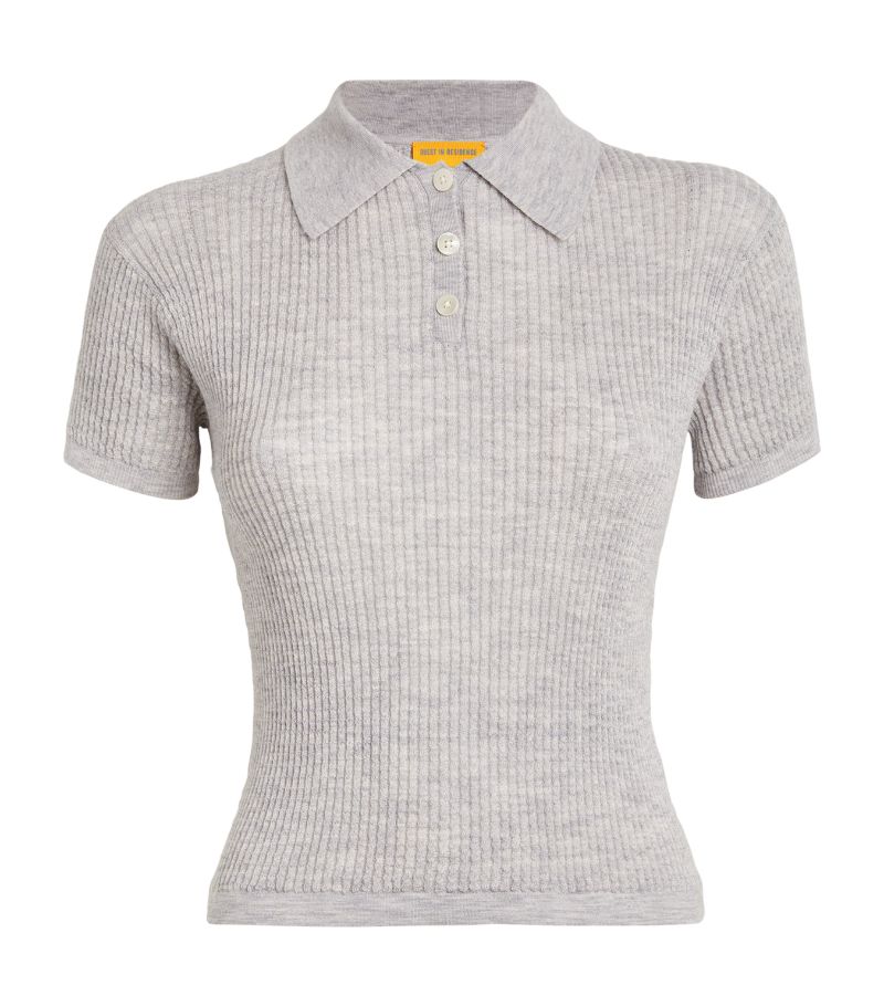 Cashmere Cropped Polo Shirt