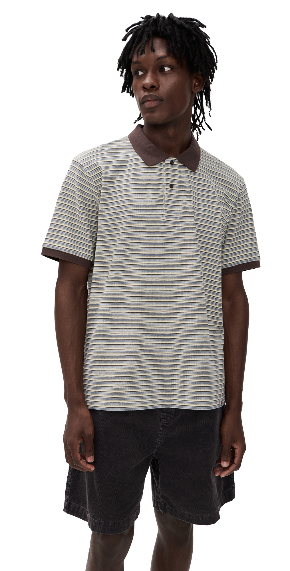 Short Sleeve Dion Polo Dion Stripe/Wax
