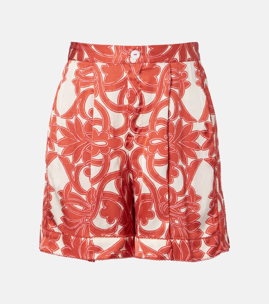 Isabelle printed high-rise shorts