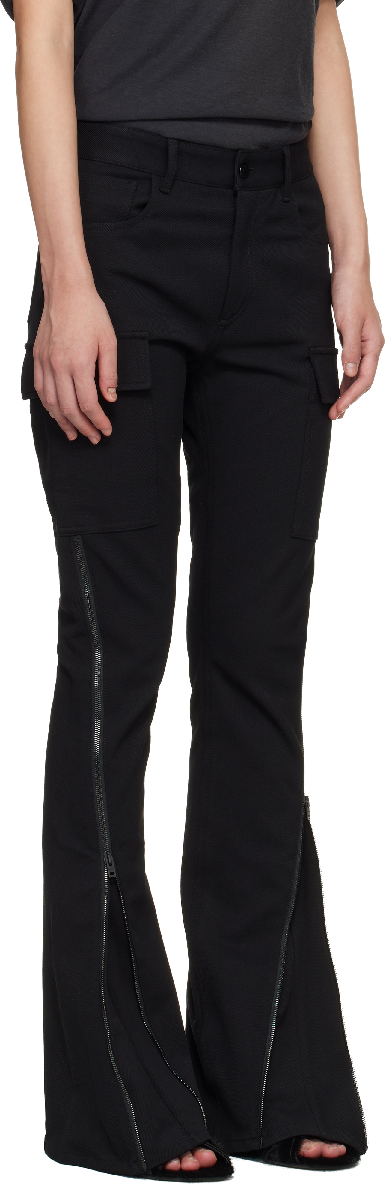 Black Twill Suit Trousers