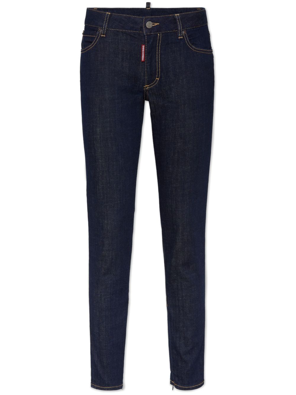 Contrast-stitching skinny jeans - Blue