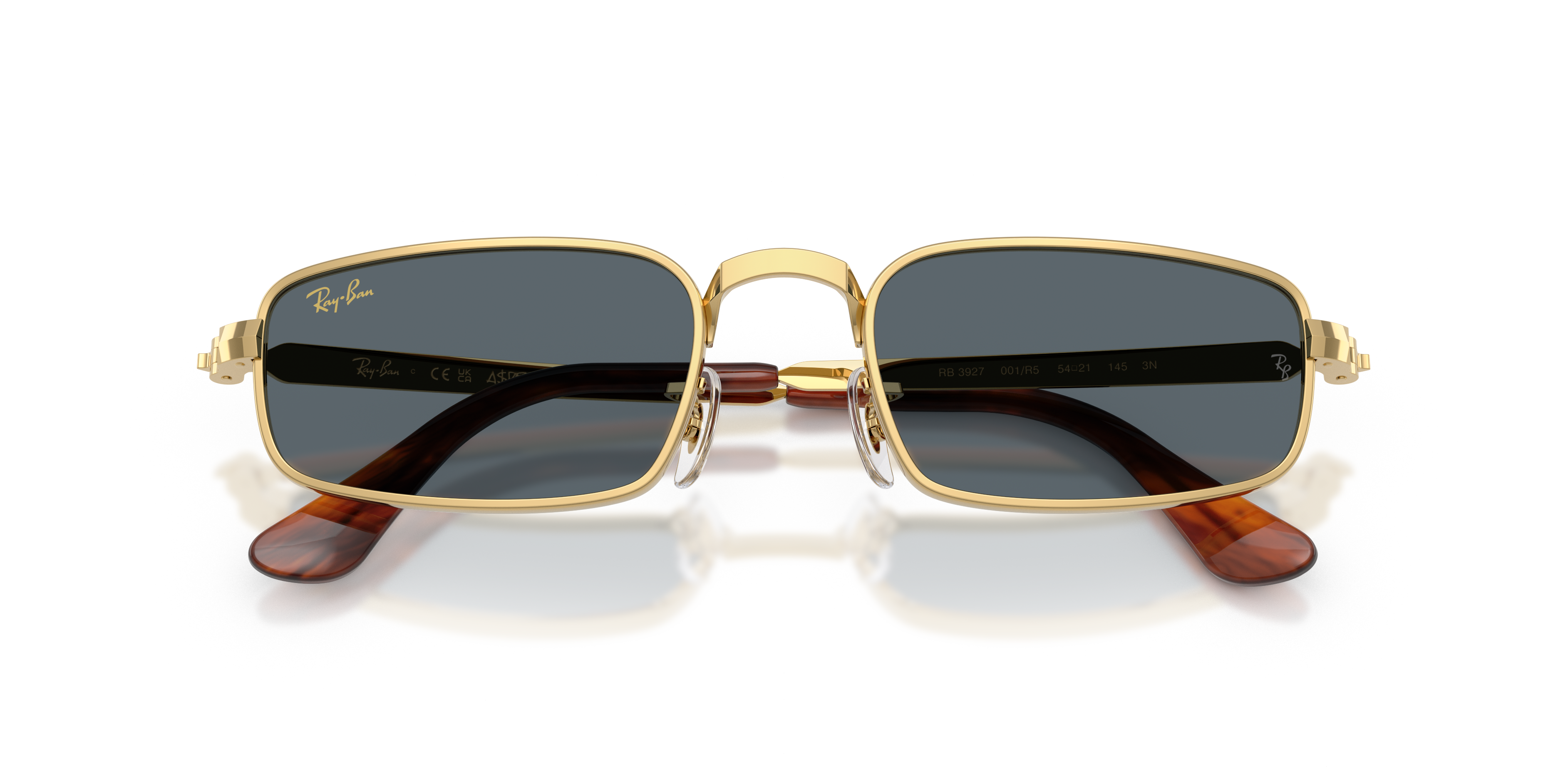 Ray - Ban Unisex Ray - Ban A$AP Rocky RB3927 001/R5 Sunglasses Metal Gold Blue Pillow Norma