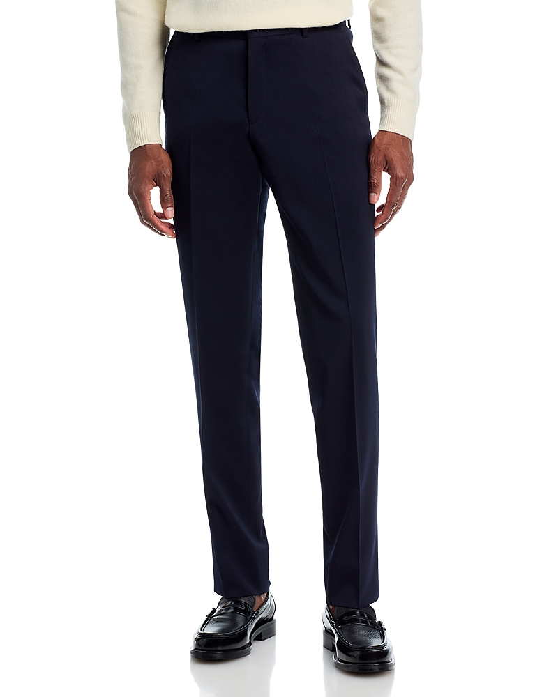Basic Regular Fit Stretch Wool Suit Pants