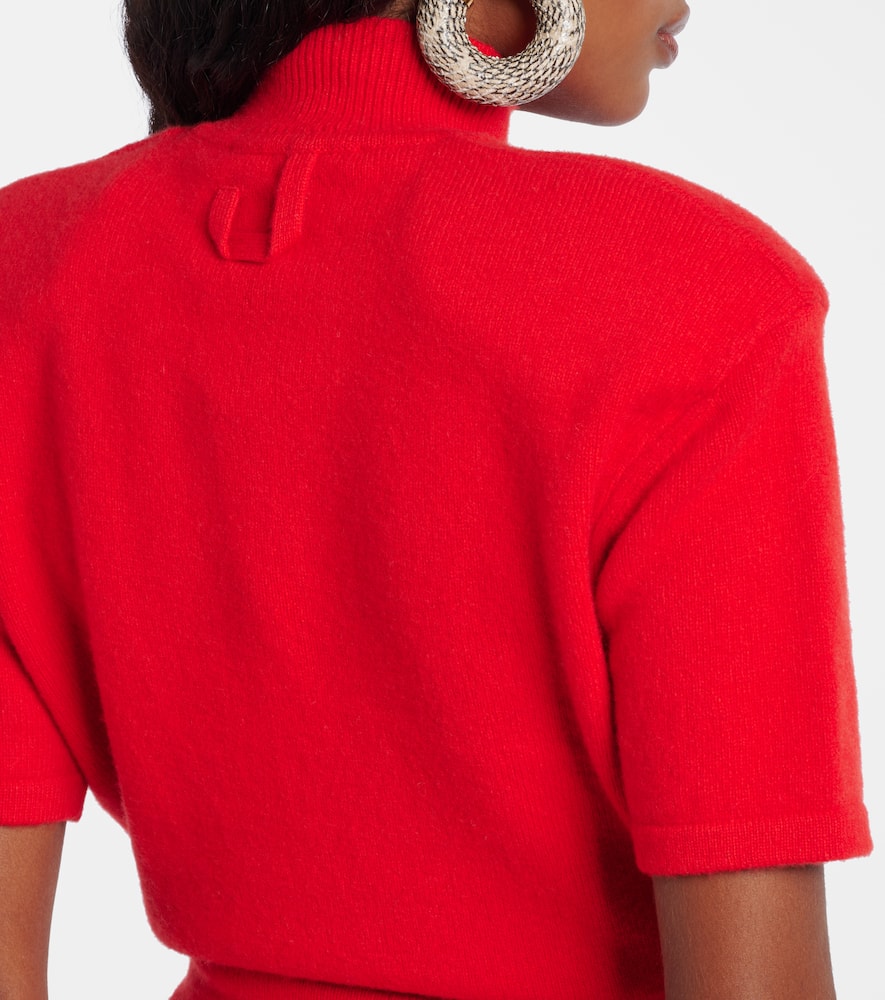 Knitted wool and cashmere minidress