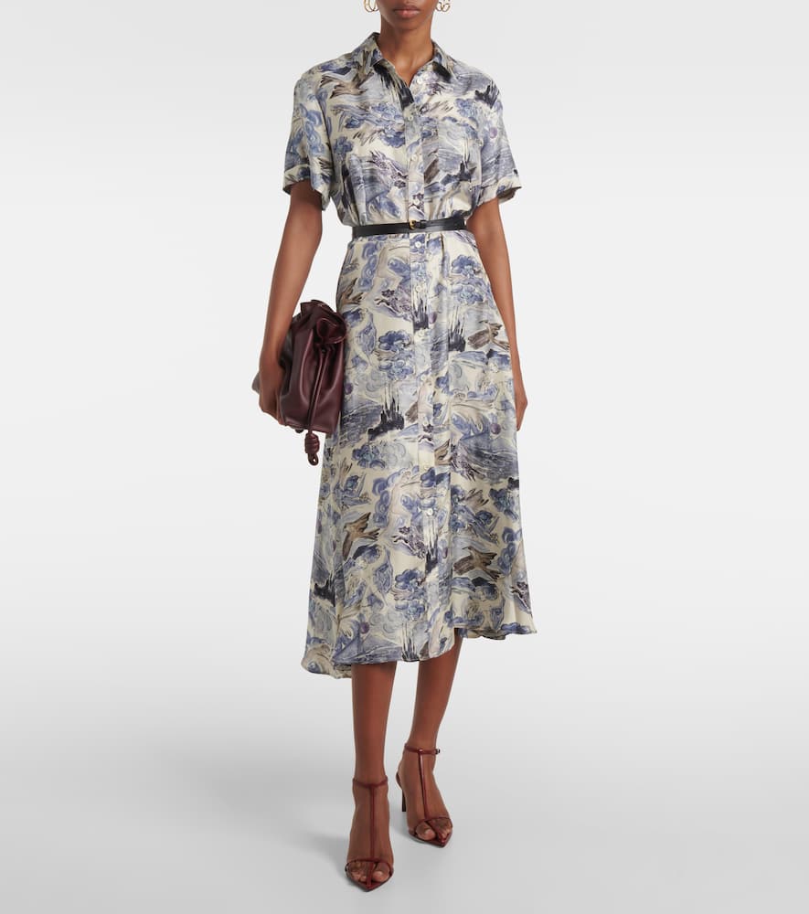 Kiera silk shirt dress