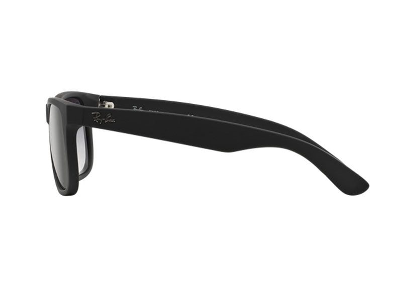 Ray - Ban Man Ray - Ban RB4165 JUSTIN 601/8G Sunglasses Injected Black Grey Squared Normal Shaded