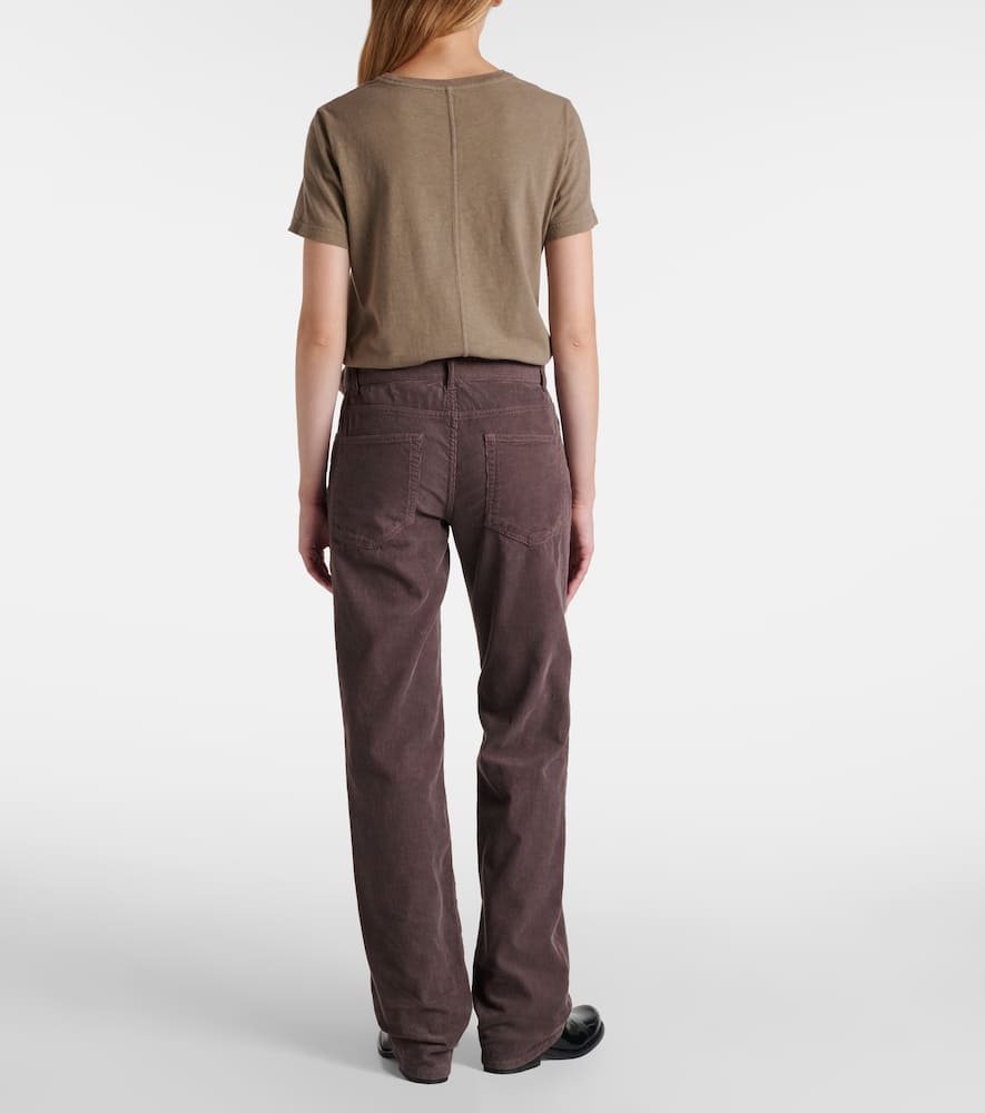 Carlyl mid-rise corduroy straight pants