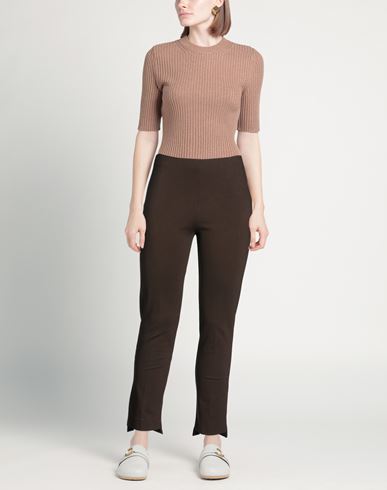 Woman Pants Dark brown Size XL Viscose, Polyamide, Elastane