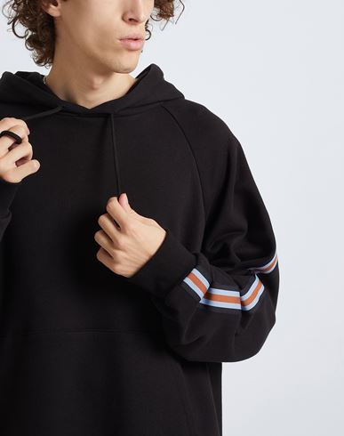 Organic Cotton Sweatshirt Man Sweatshirt Black Size S Organic cotton
