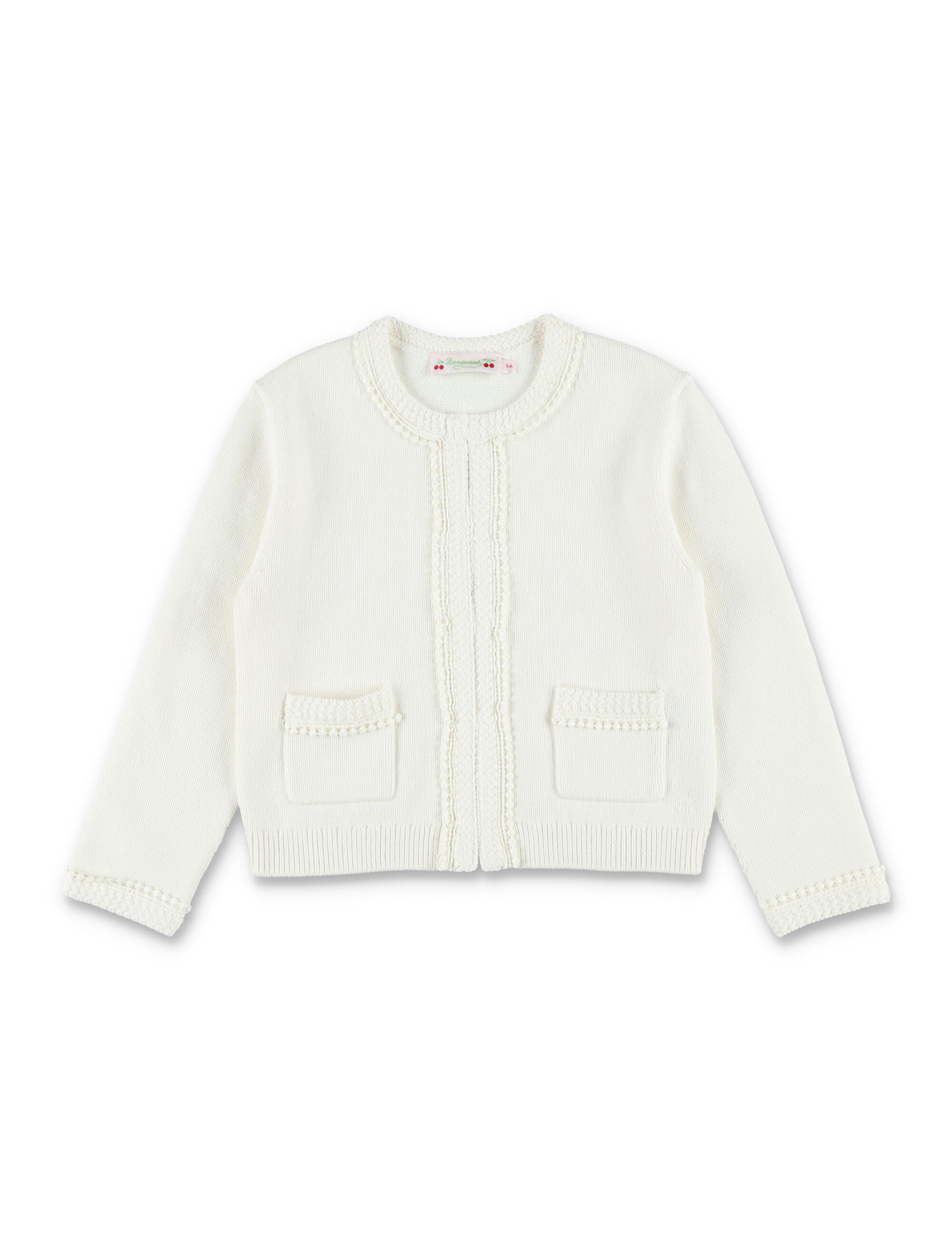 Laine Embroidered Organic Cotton and Cashmere Cardigan