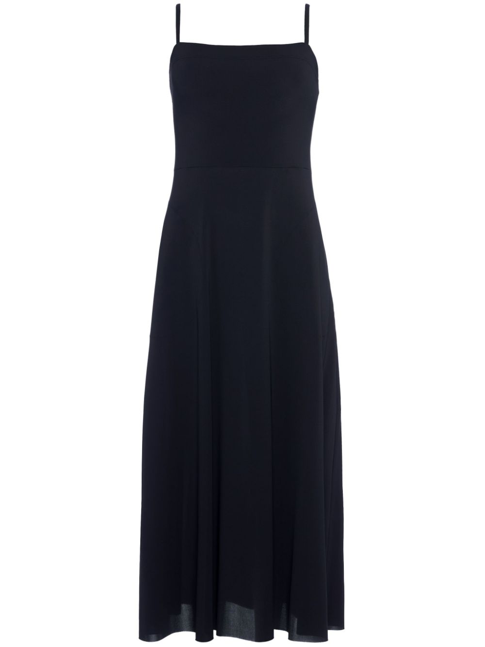 Mila square-neck maxi dress - Black
