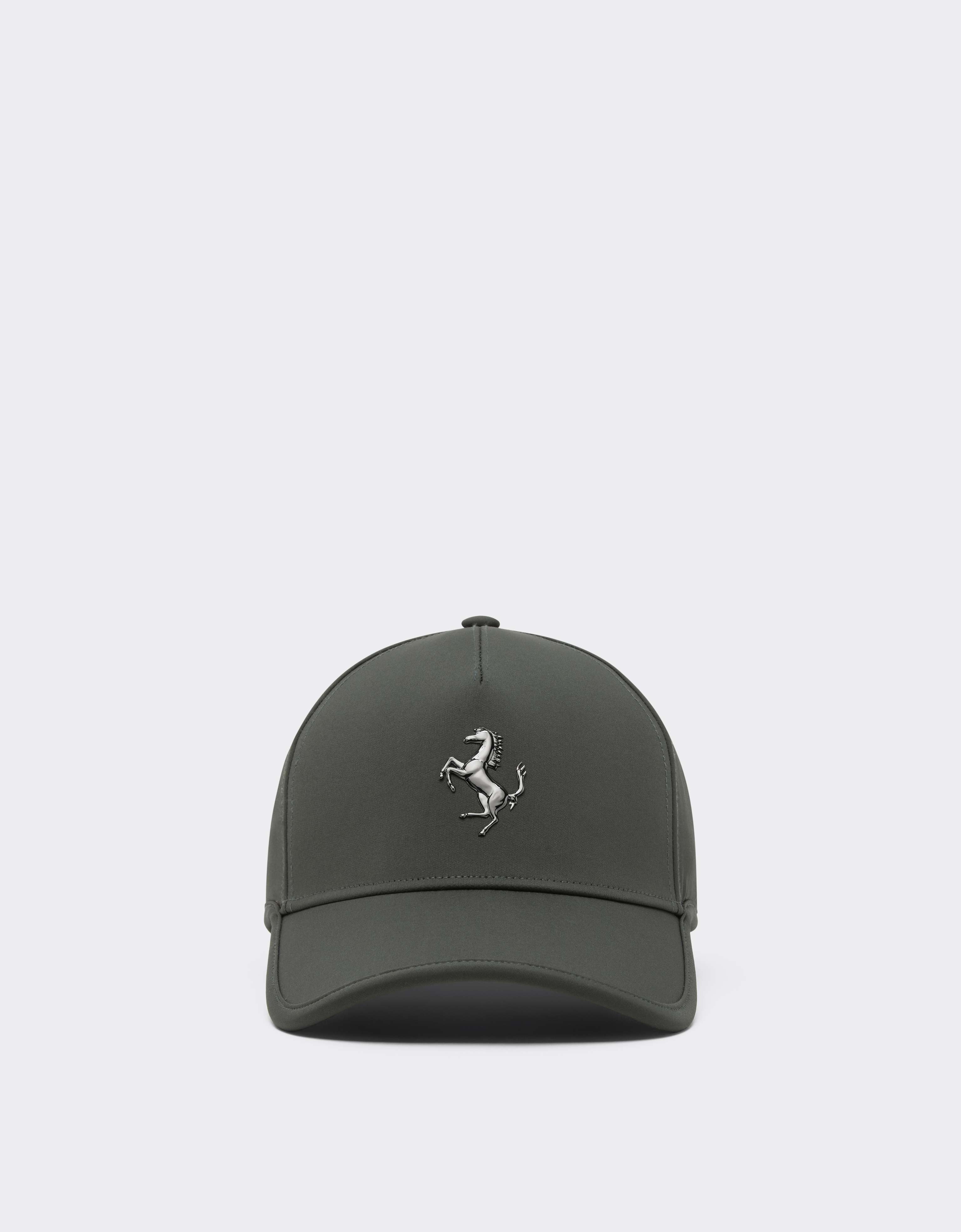 Baseball Cap with Metal Prancing Horse