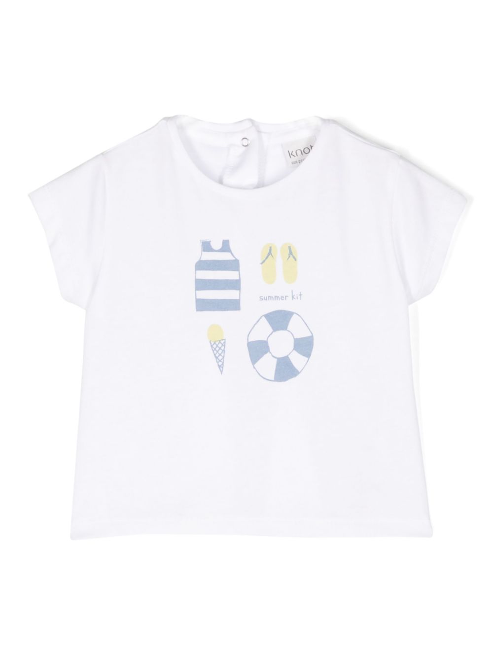 Summer Kit-print cotton T-shirt - White