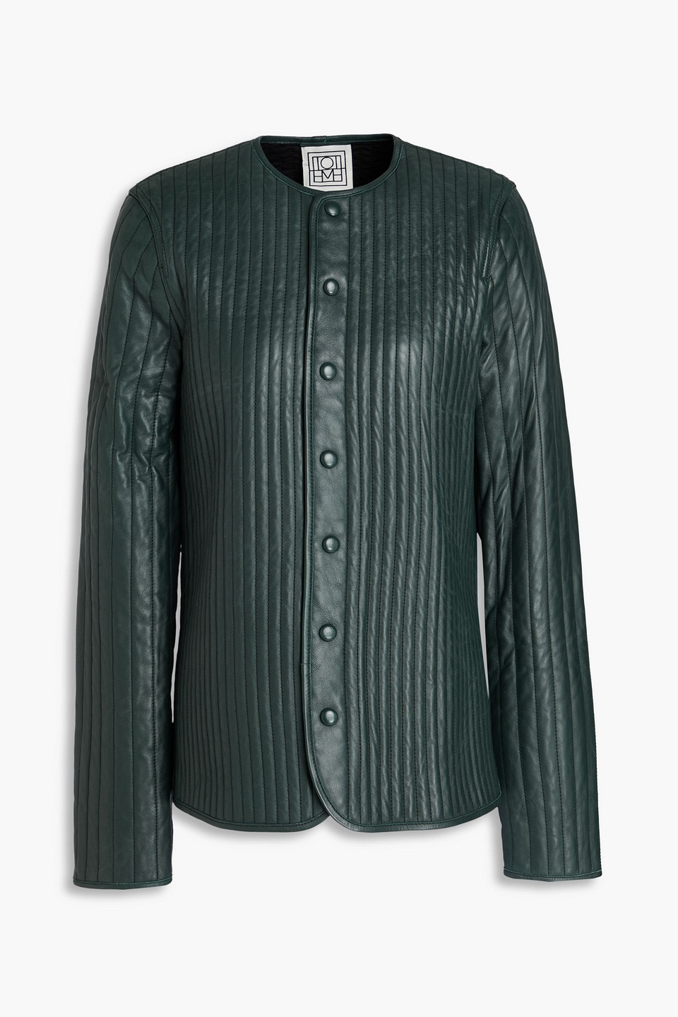 Quilted leather jacket - Green - FR 32