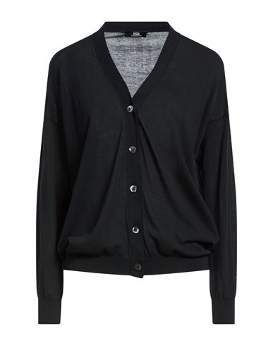 The Fine Essentials Woman Cardigan Black Size 4 Cotton
