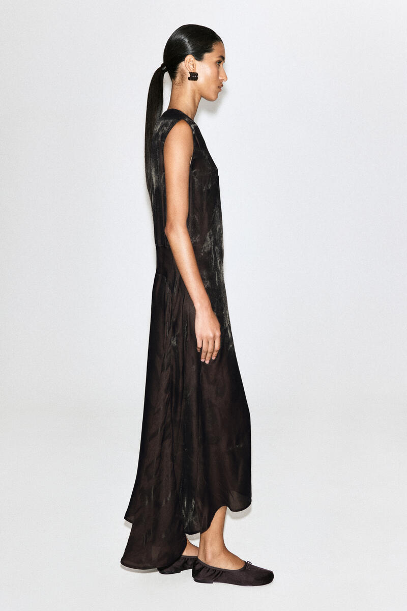 Animal-Jacquard Midi Dress