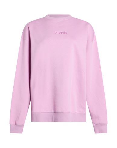 Woman Sweatshirt Lilac Size L Cotton, Polyester