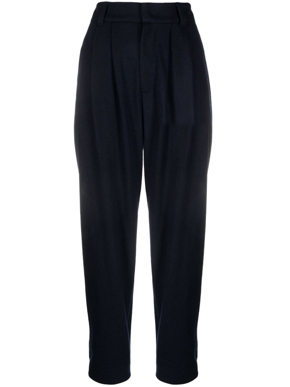 Mid-rise cashmere trousers - Blue