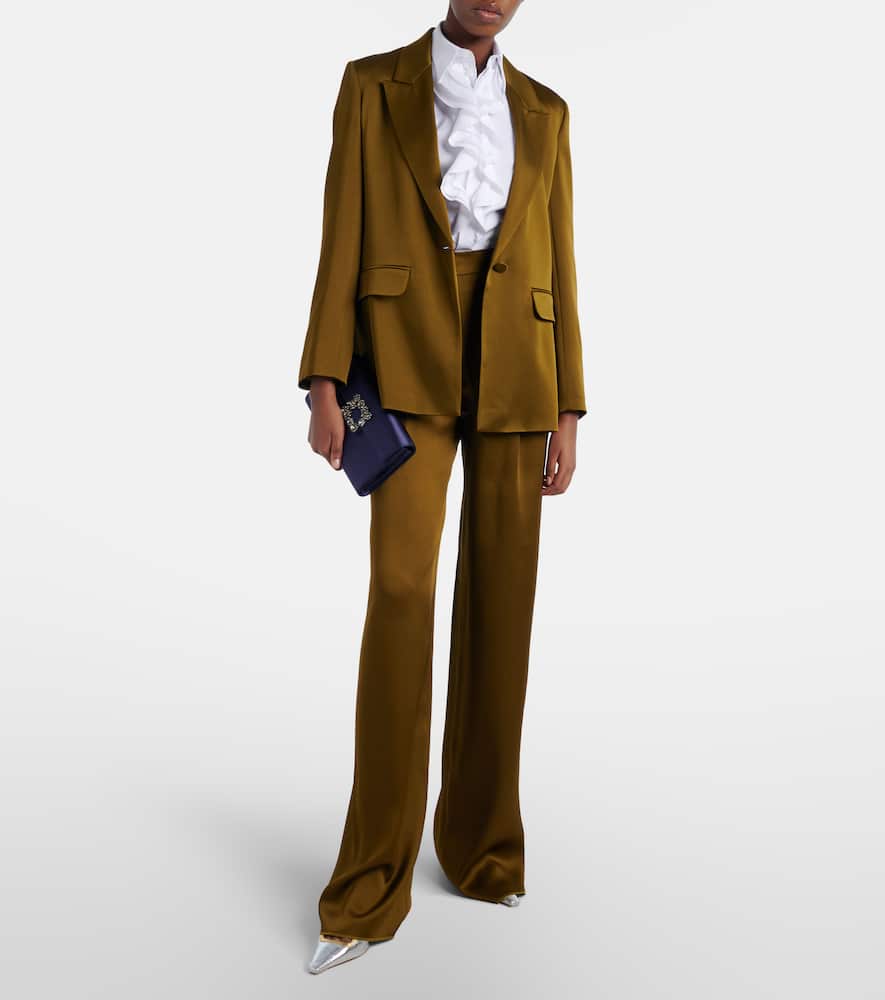 Cono satin wide-leg pants