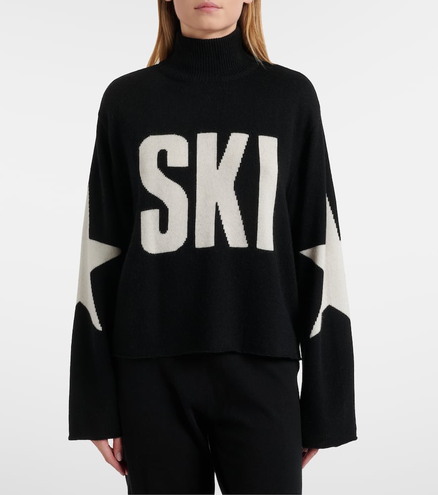 Wool-blend turtleneck sweater