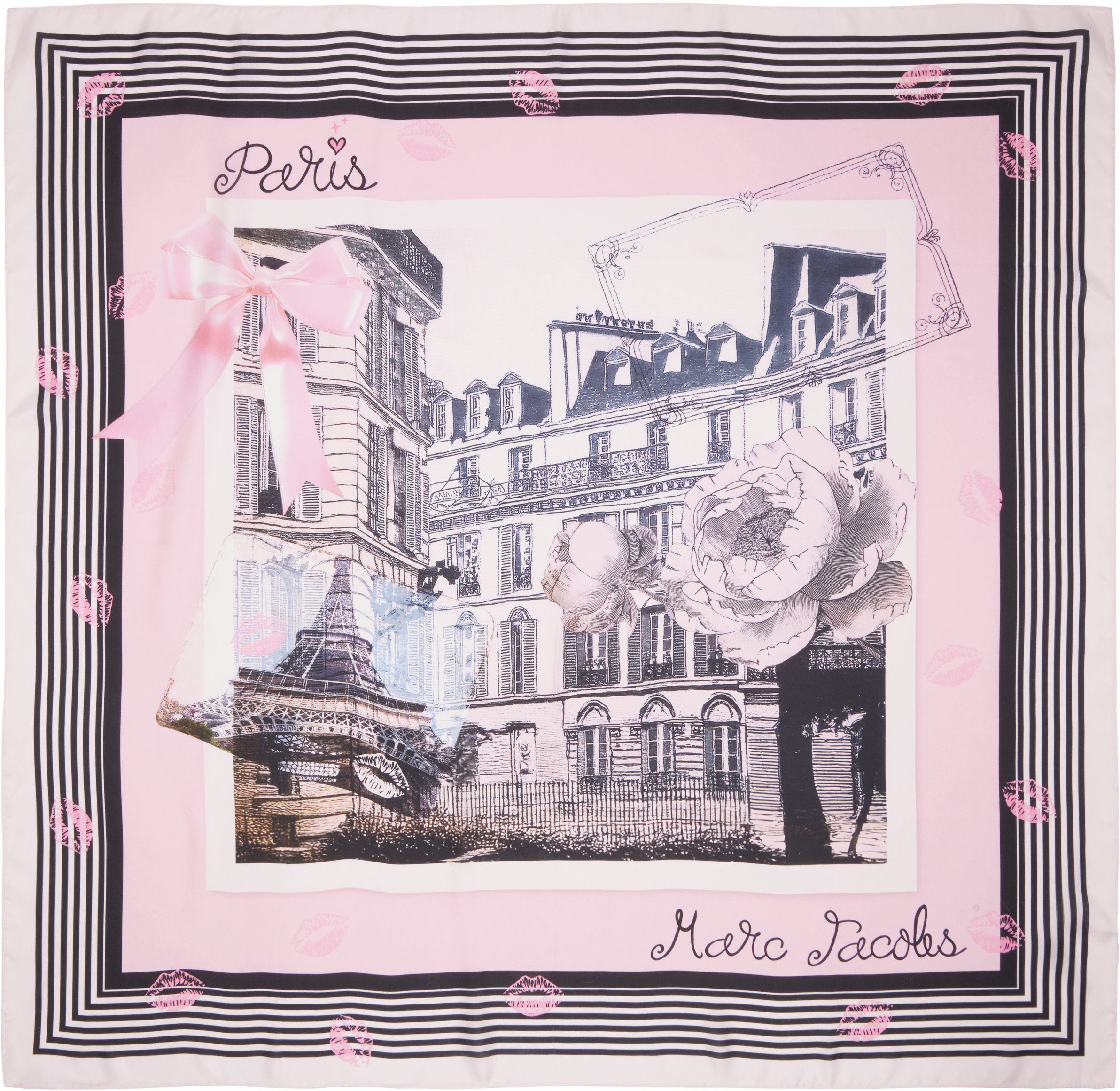 SSENSE Exclusive Pink 'The Paris Silk' City Scarf