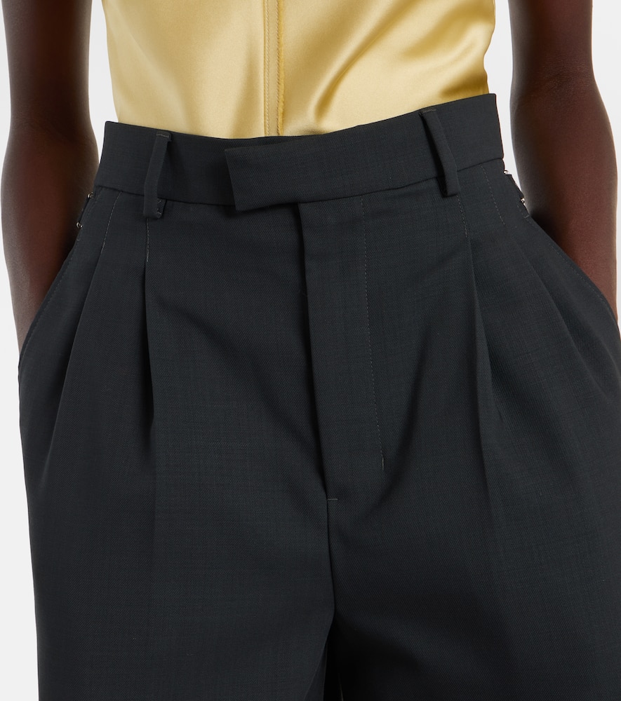 High-rise virgin wool twill pants