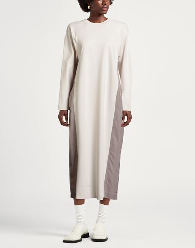 Woman Midi dress Beige Size 6 Viscose, Polyester, Elastane