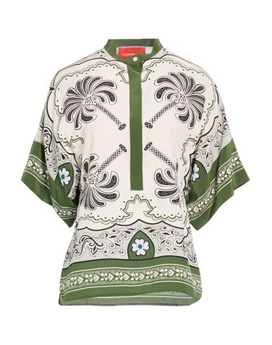 Woman Top Military green Size L Silk