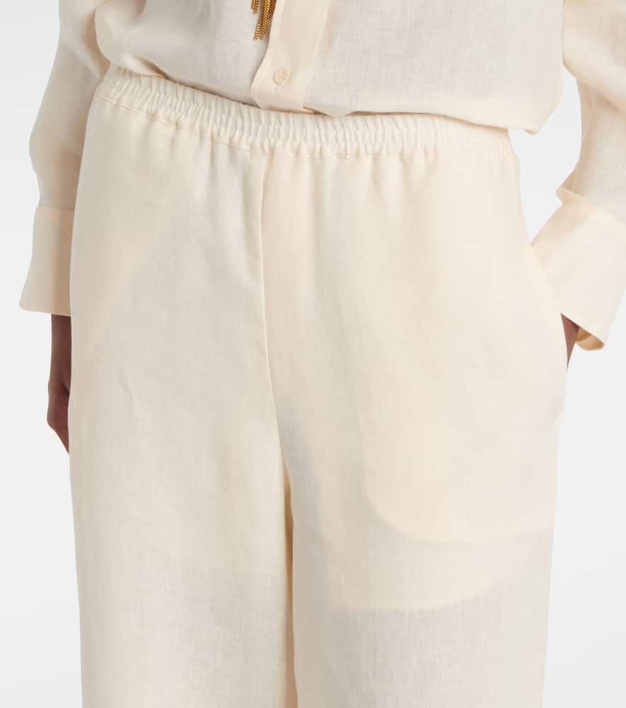 Select linen wide-leg pants