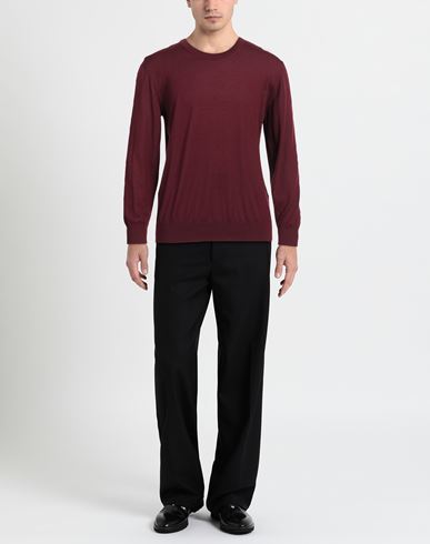 Man Sweater Garnet Size 46 Cashmere, Silk
