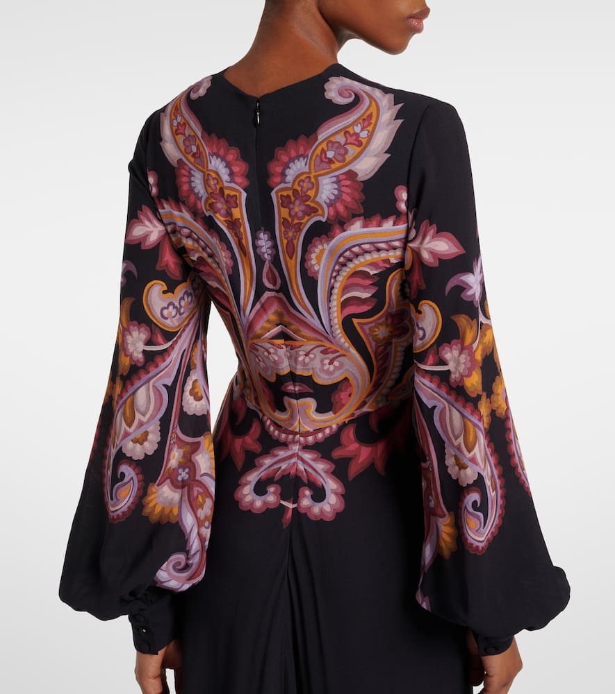 Paisley sablé maxi dress