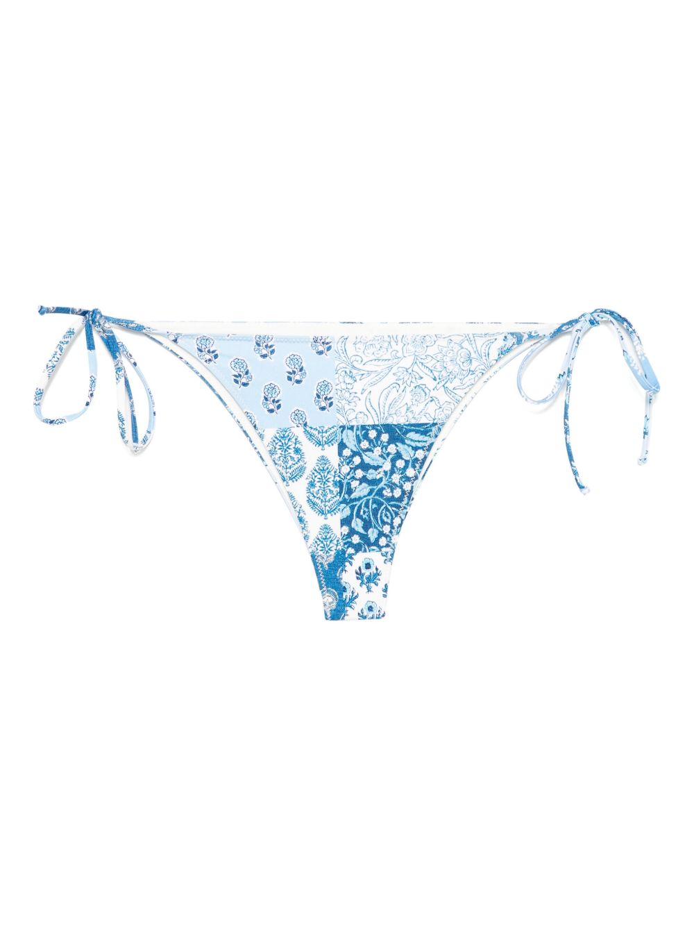 Marielle check-print bikini bottoms - Blue