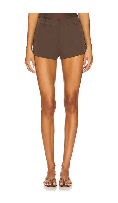 Lovers and Friends Oaklyn Short in Chocolate. XS. Also in L, M