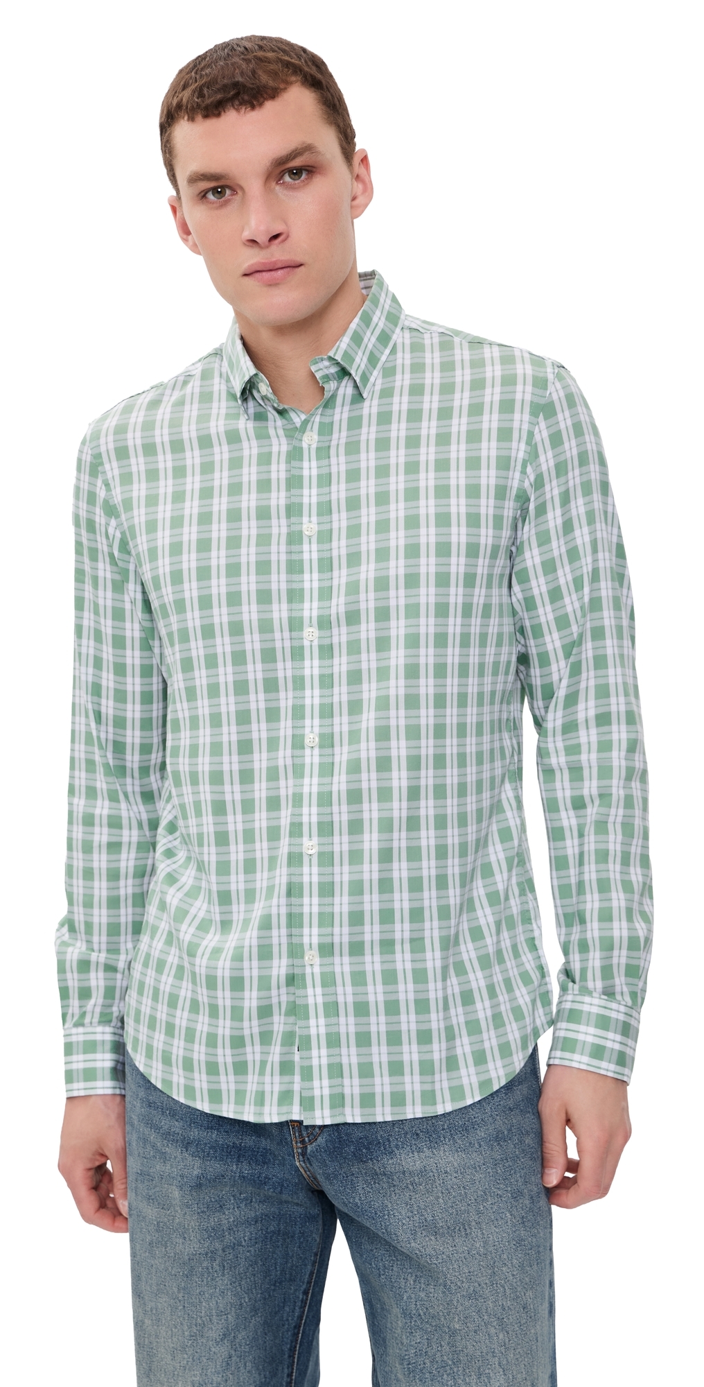 Movement Monterey Button Down Shirt Sage Isle Check