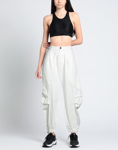 Woman Pants White Size 29 Cotton, Elastane