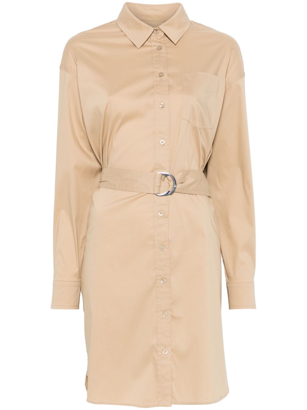 Belted midi dress - Neutrals