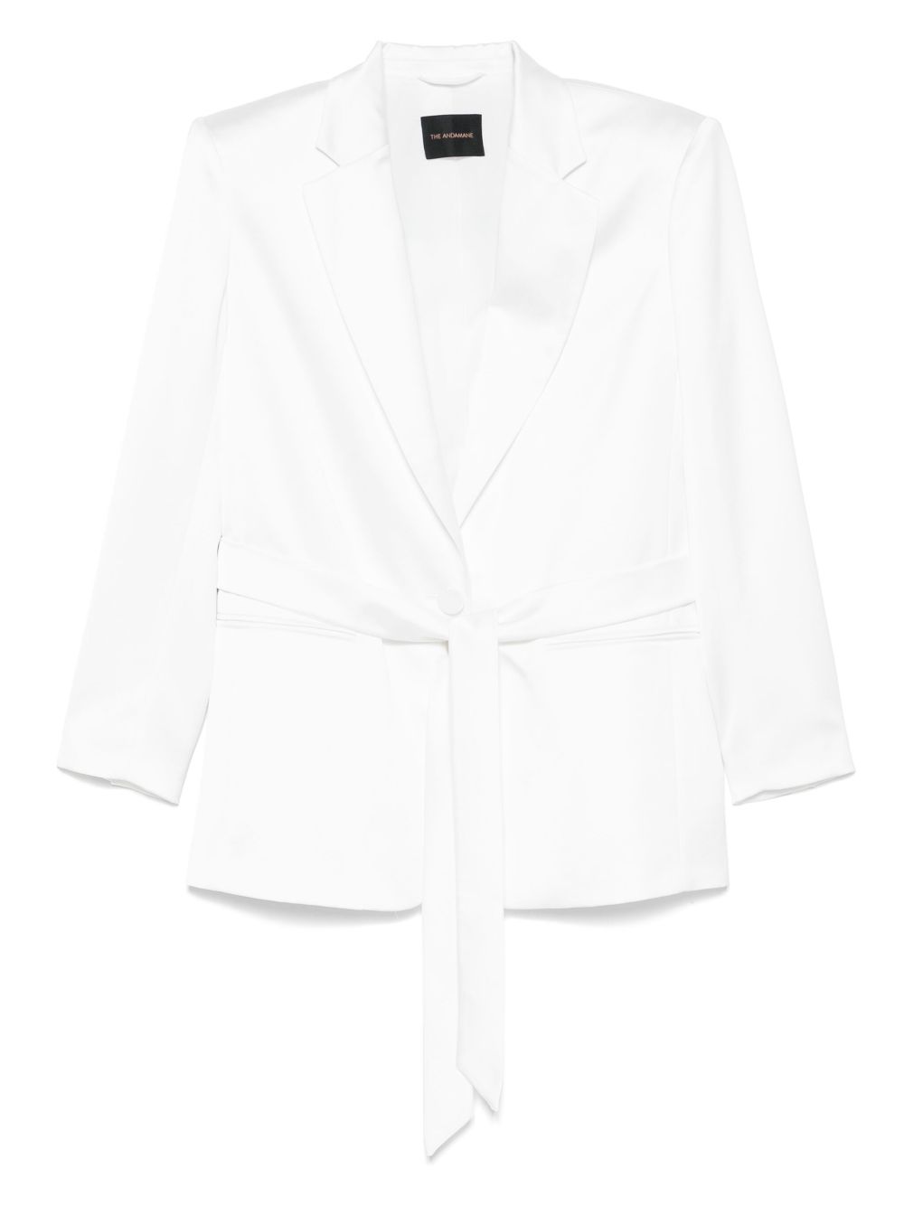 Belted blazer - White